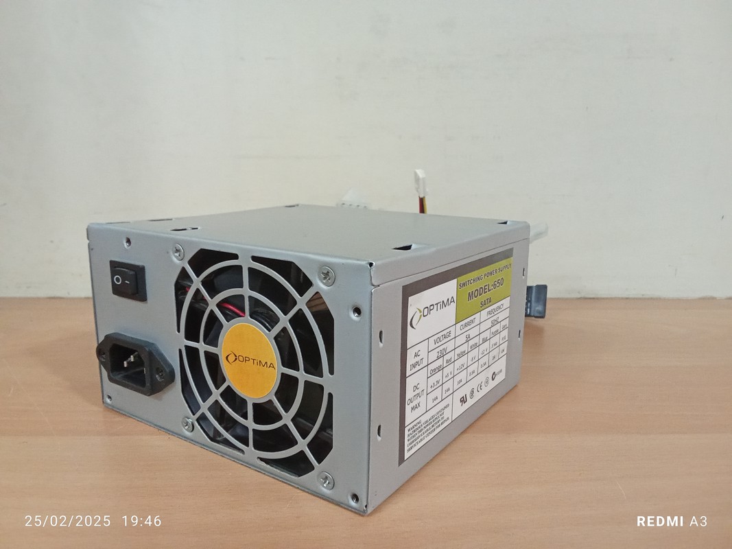 پاور OPTIMAمدل 650SATA- حد اکثر توان250 وات-استوک