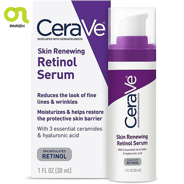 سرم رتینول ضد چروک سراوی CeraVe حجم 30 میل | بازسازی کننده پوست، حاوی هیالورونیک اسید-اناژ