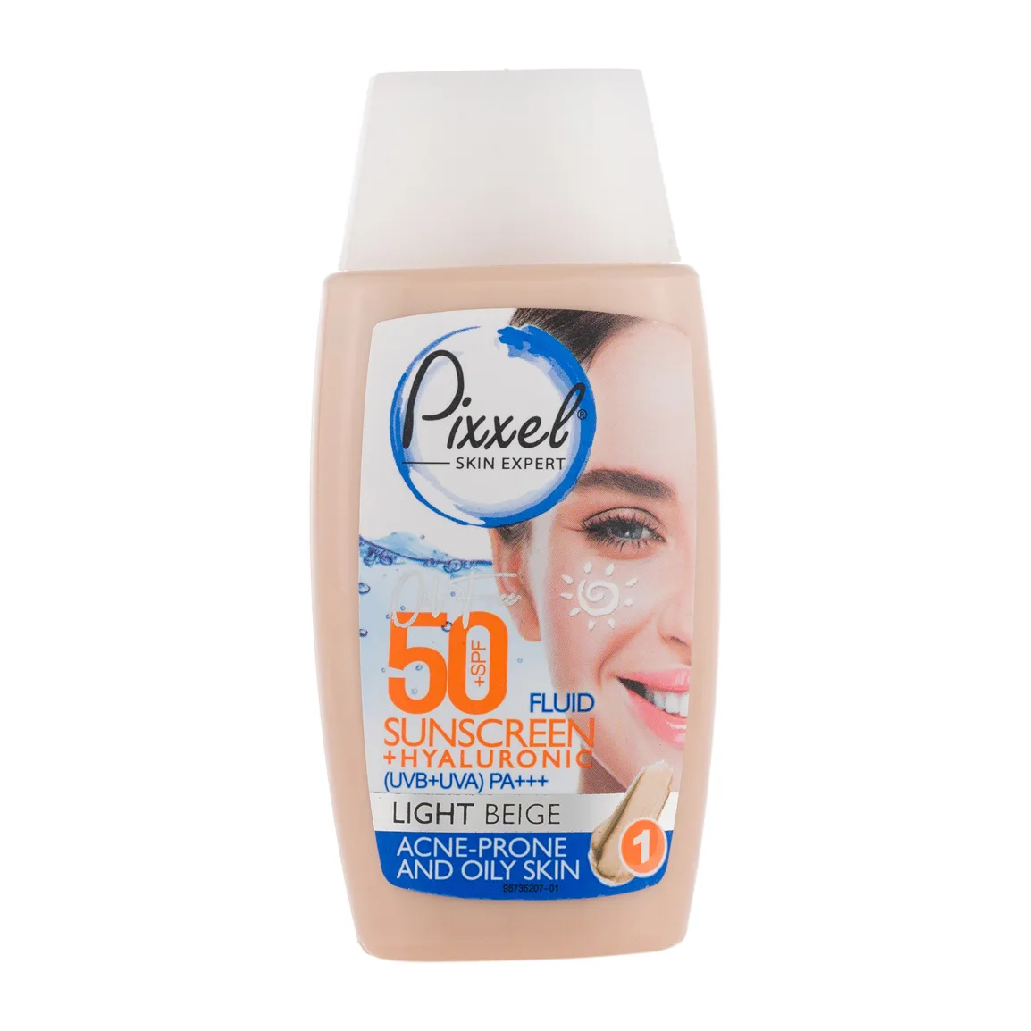 کرم ضد آفتاب SPF50 بژ روشن پوست چرب پیکسل حجم 50 میلی لیتر
