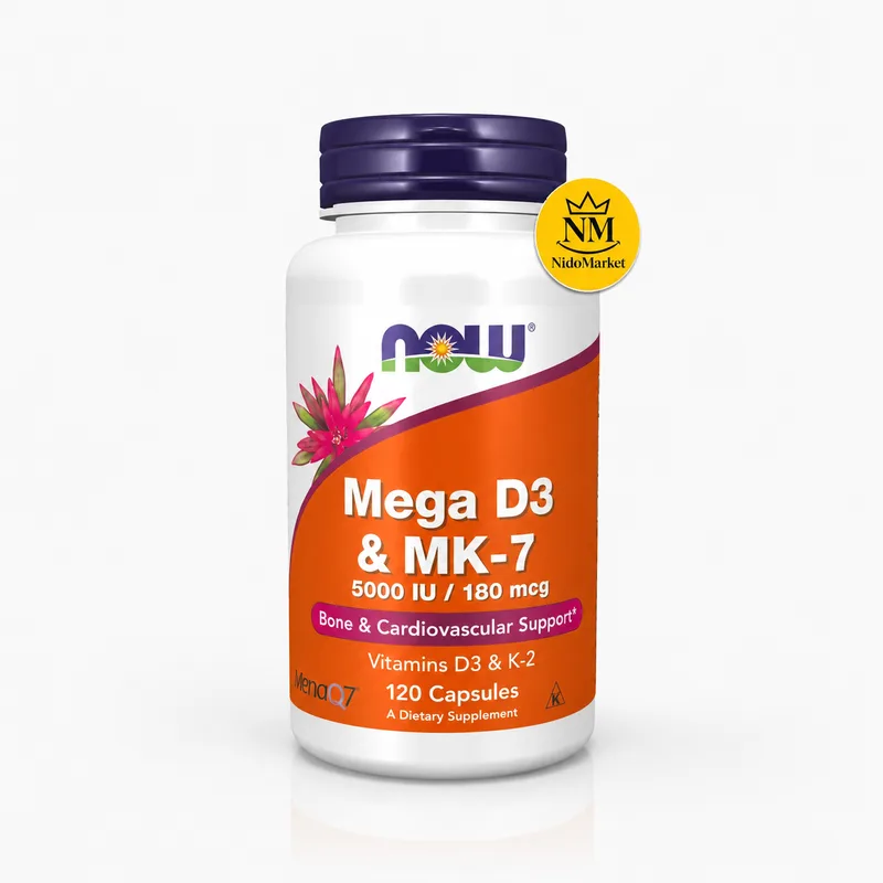 مکمل Mega D3 و MK-7 ناو فودز 120 عددی