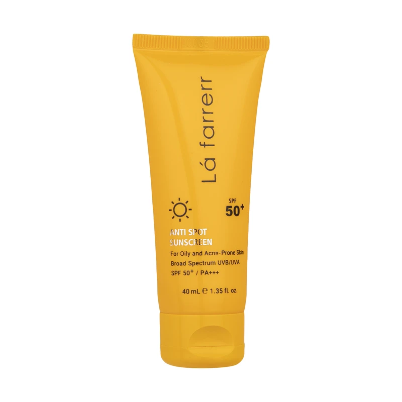 کرم ضدآفتاب و ضدلک بی رنگ لافارر مدل SPF50 مناسب پوست چرب و مستعد آکنه