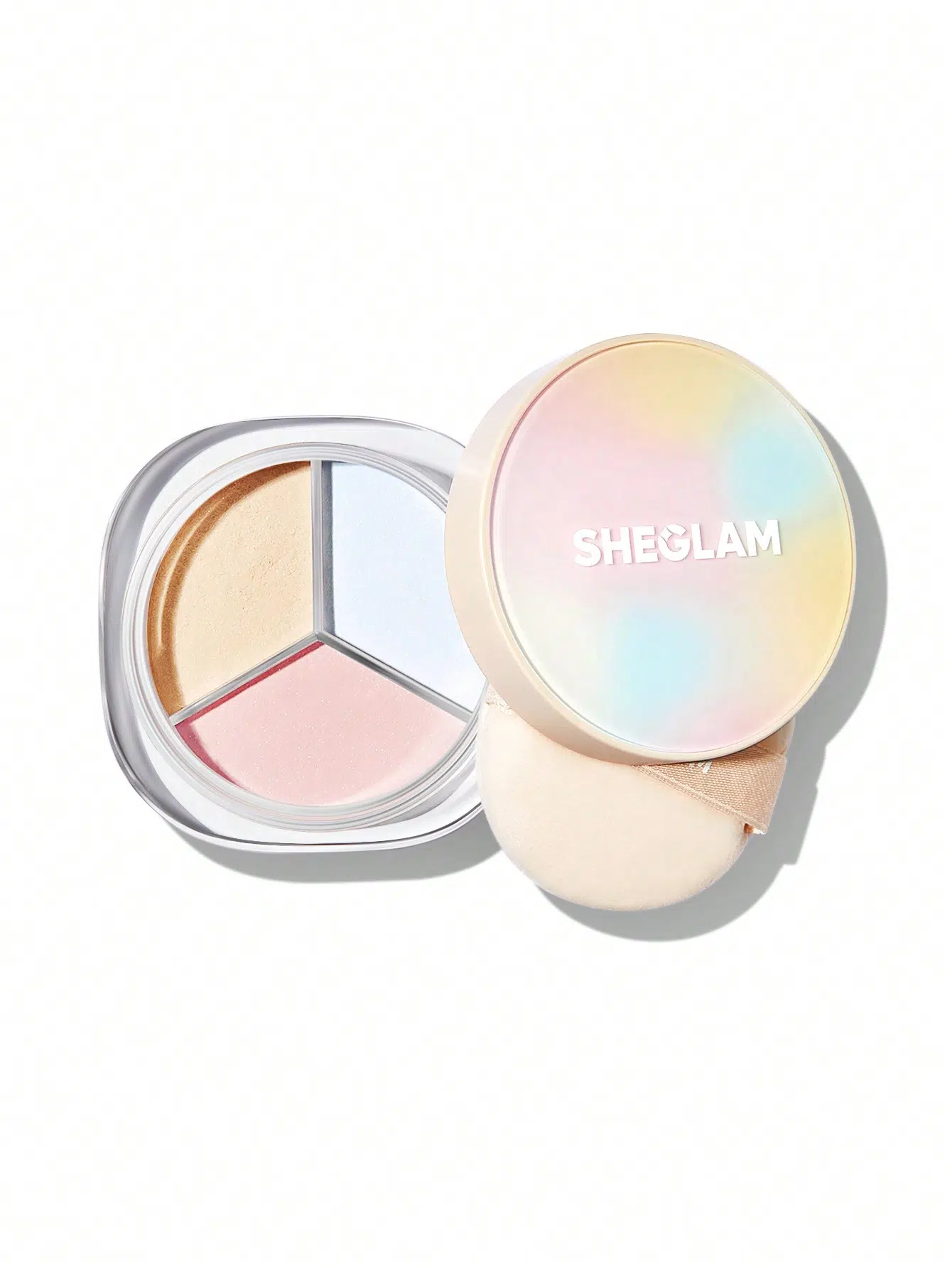 پودر فیکس 3 در 1 شیگلم (سه رنگ ) مدل Radiance Ring 3-In-1 Correcting Setting Powder