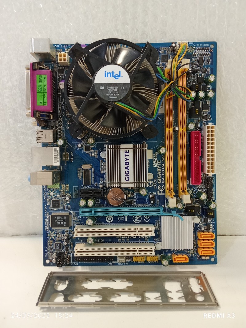 باندل مادربرد گیگابایت(DDR2)مدلGA-G31M-S2L(استوک)