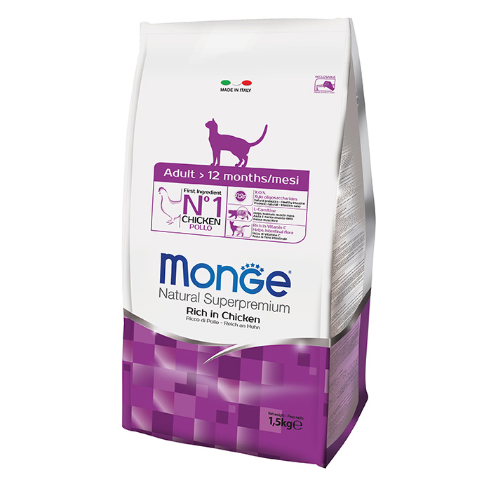 غذای خشک گربه بالغ مونژه سوپر پریمیوم Monge Natural Super Premium Adult