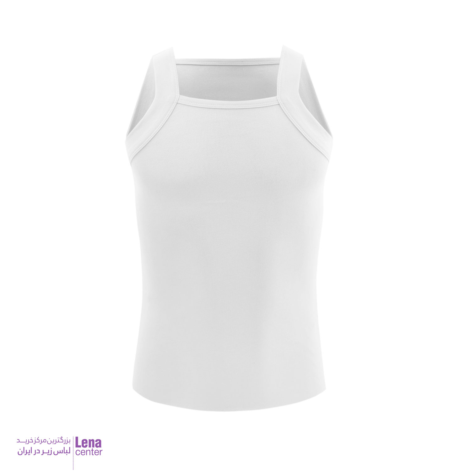 زیرپوش مردانه نخی یقه خشتی سفید 2XL