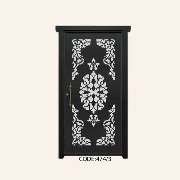درب یک لنگه فلزی CNC طرح 474