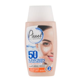 ضد آفتاب رنگی پوست خشک و حساس +SPF50 بژ طبیعی پیکسل 50میل
