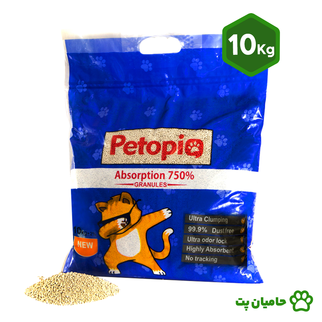 خاک گربه پتوپیا وزن ۱۰ کیلوگرم (Petopia) (ارسال فقط برای تهران)