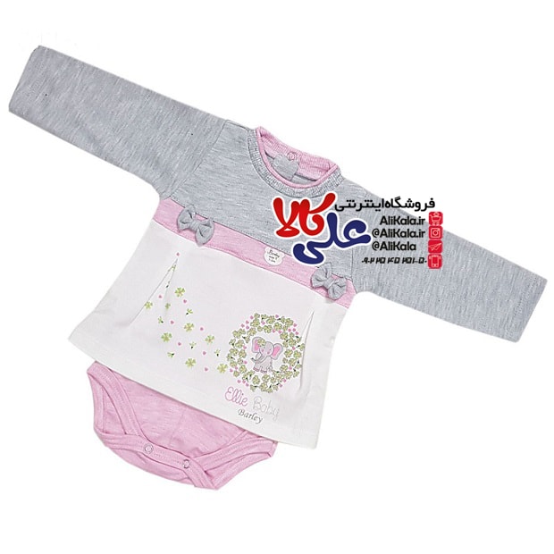 پیراهن بادی دخترانه طرح فیل کد 12
