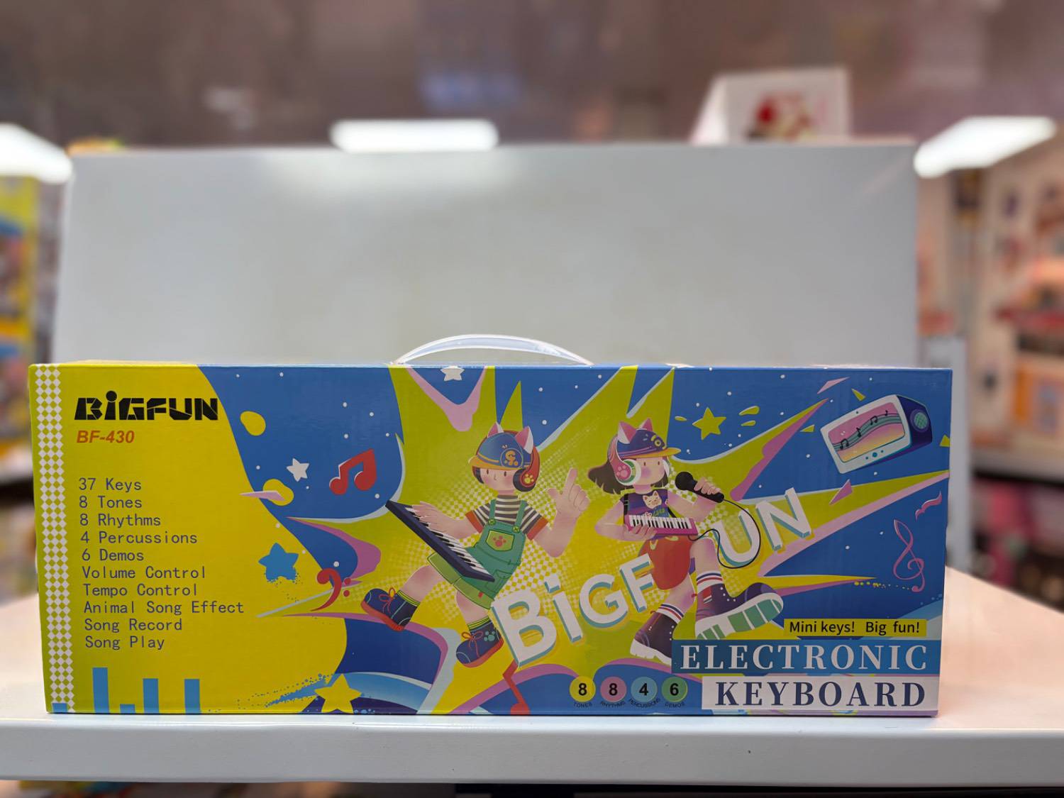 ارگ بیگفان BIGFUN مدل 430  37 کلید دارای میکروفون،کابل برق و AUX