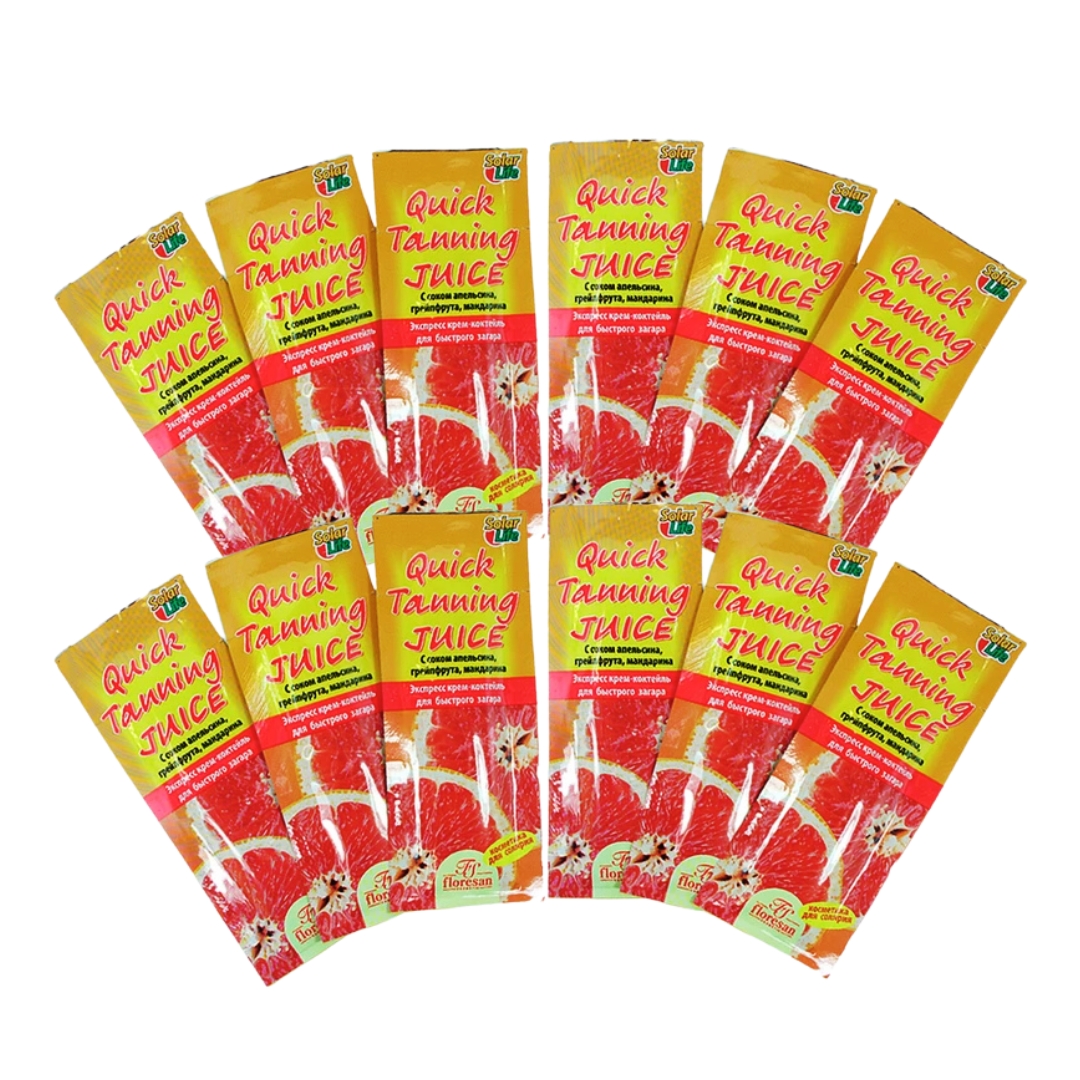 برنزه کننده فلورسان (Quick Tanning Juice) مدل بیلیستر پک 12 عددی