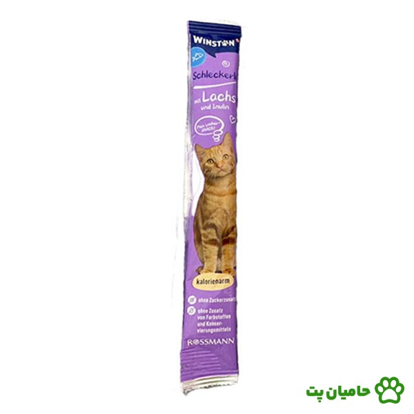 بستنی گربه وینستون طعم ماهی و اینولین 15 گرمی