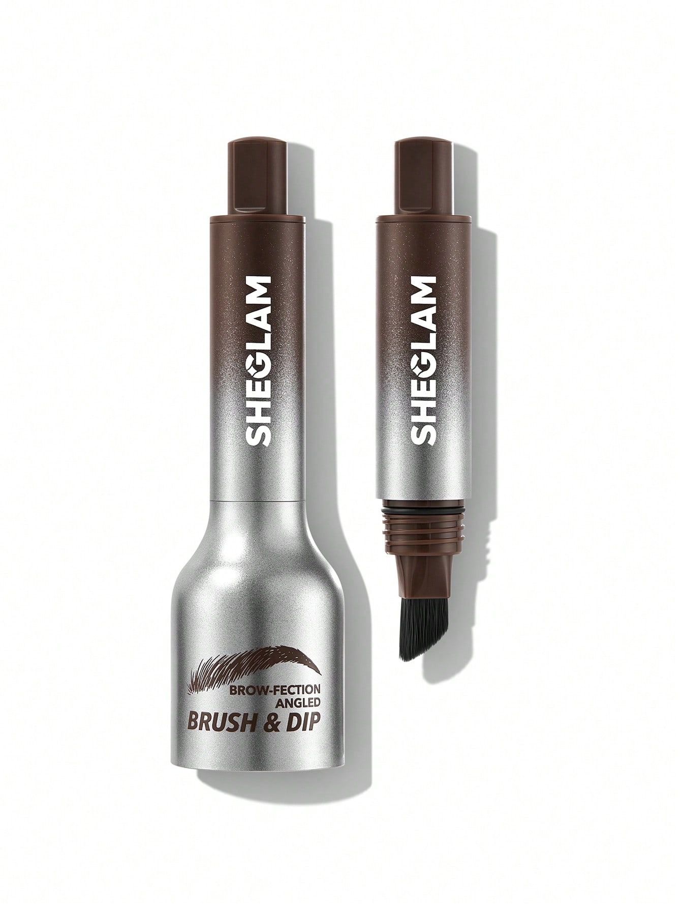 هاشور ابرو شیگلم رنگ Chocolate ضد آب SHEGLAM Brow-Fection Angled Brush & Dip