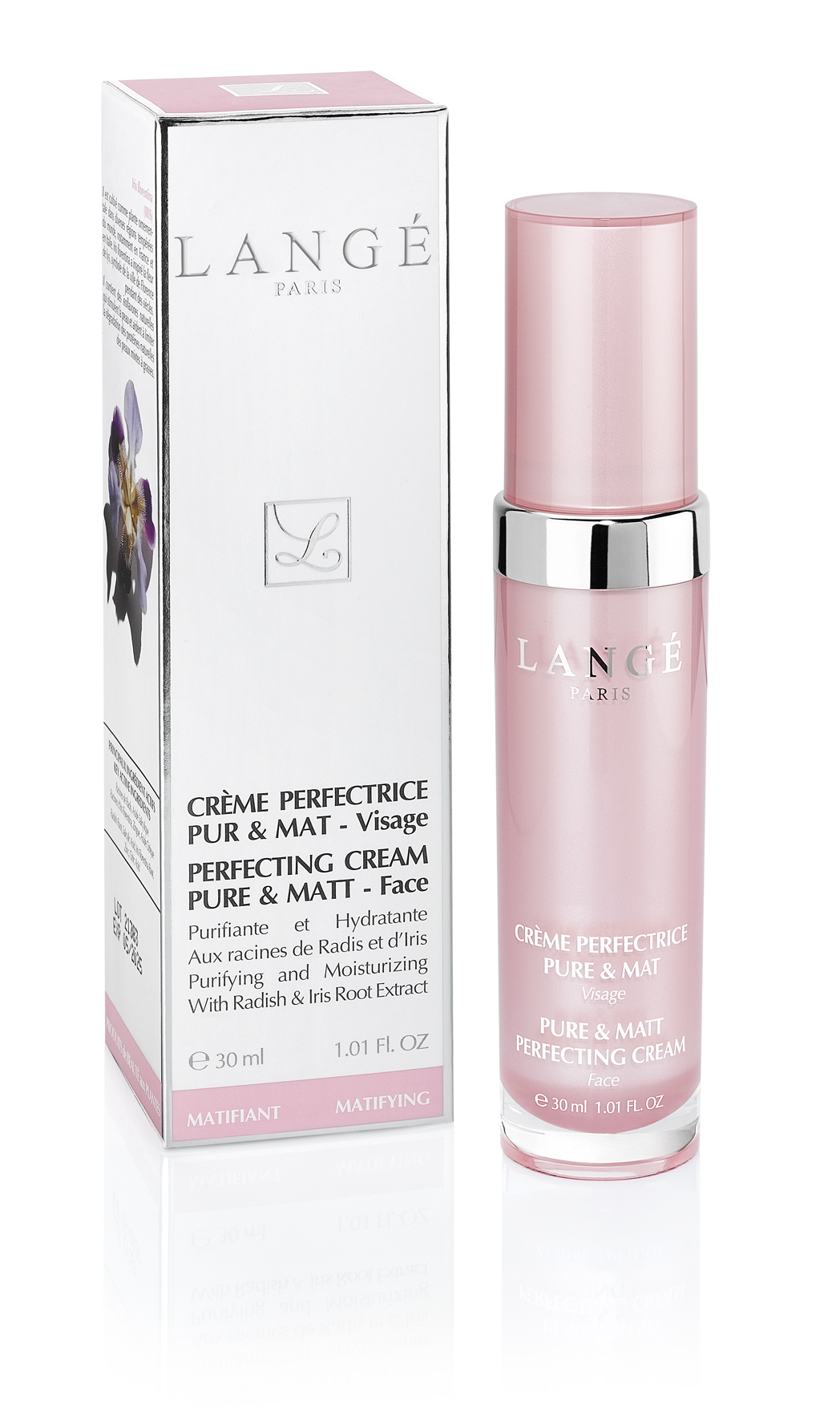 کرم آبرسان و مات کننده لانژه مدل Perfecting Cream Pure &amp; Matte مناسب پوست چرب و مختلط حجم 50 میل