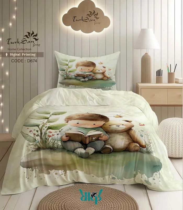 روتختی یک نفره سفید طرح پسر کد d674