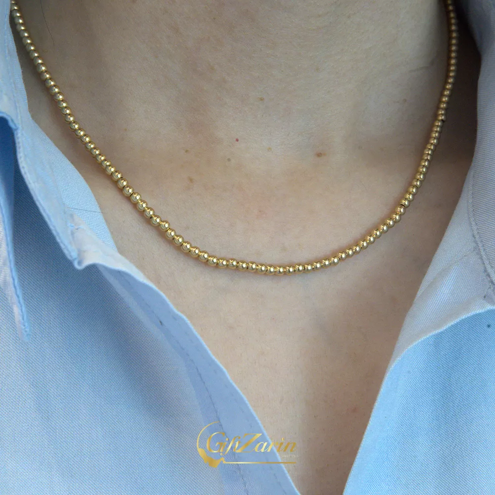 گردنبند طلا گوی زنانه N442