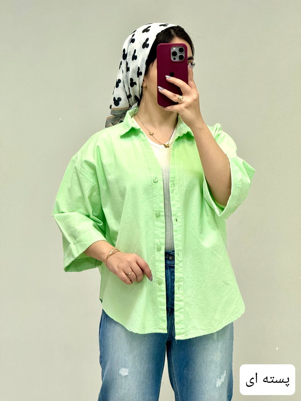 شومیز رنگی لینن_کد122