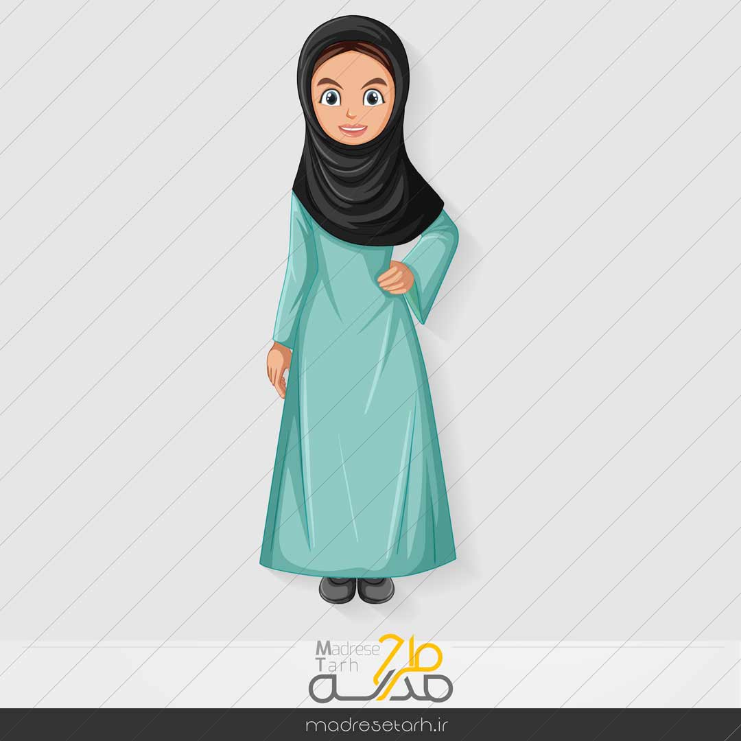 وکتور لایه باز دختر محجبه