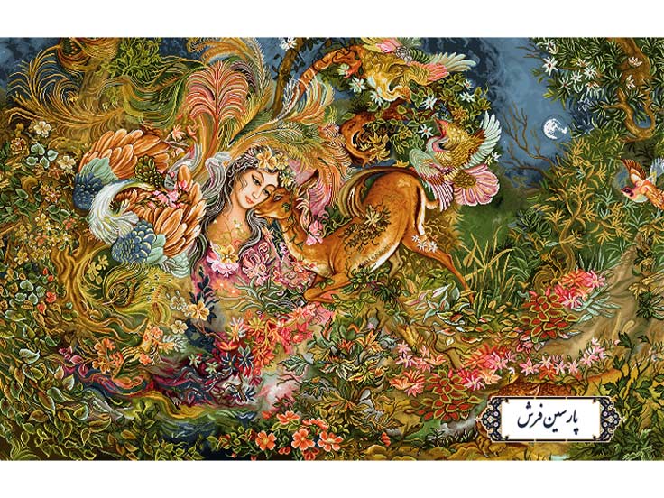 نخ و نقشه تابلو فرش مینیاتور دایره هستی - کد NM5647