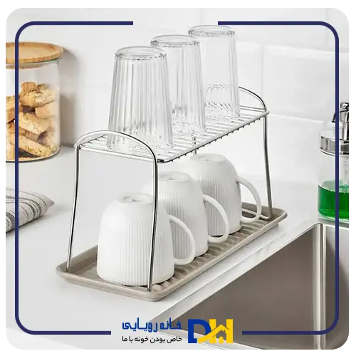 استند لیوان و زیره فلزی ایکیا VÄLVARDAD