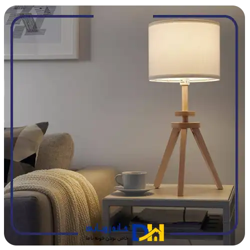 آباژور پایه چوبی رومیزی ایکیا LAUTERS
