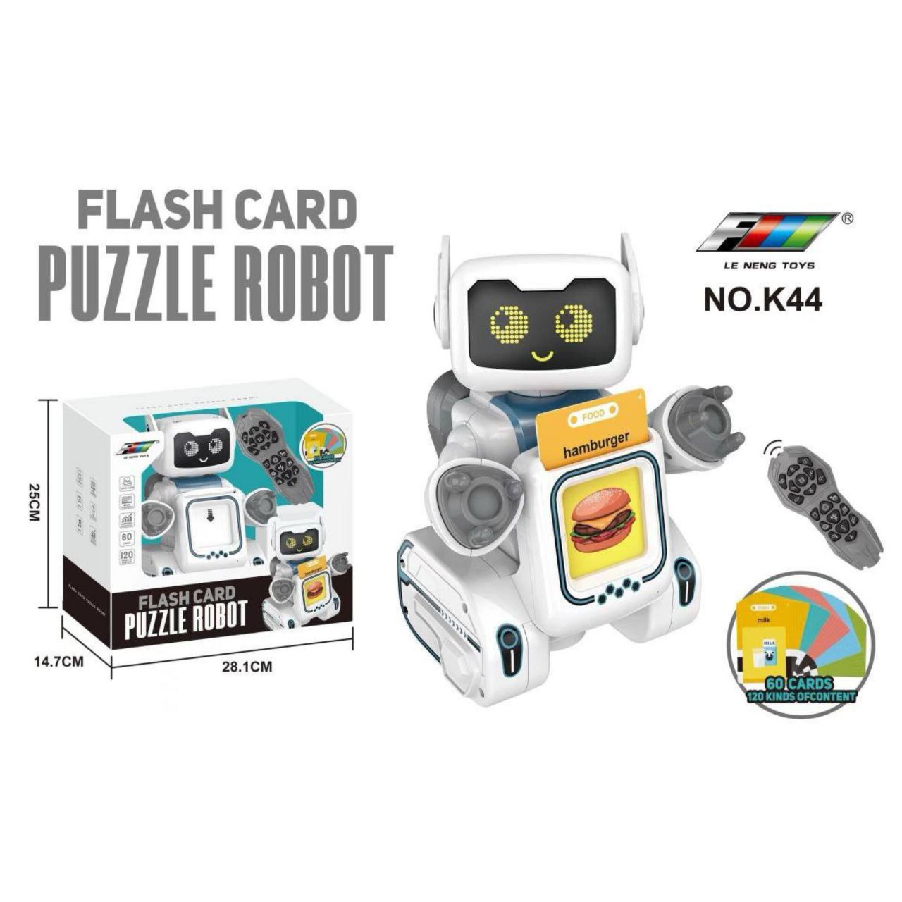 ربات آموزش زبان انگلیسی کنترلی شارژی  FLASH CARD