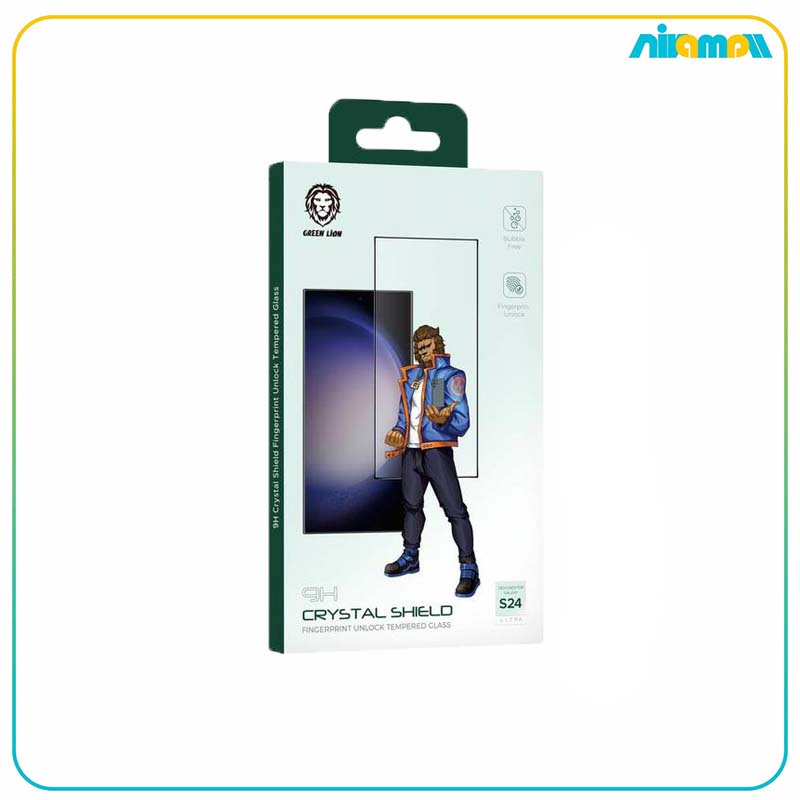 گلس گرین لاین مدل 9H Crystal Shield مناسب برای گوشی موبایل Galaxy S24 Ultra