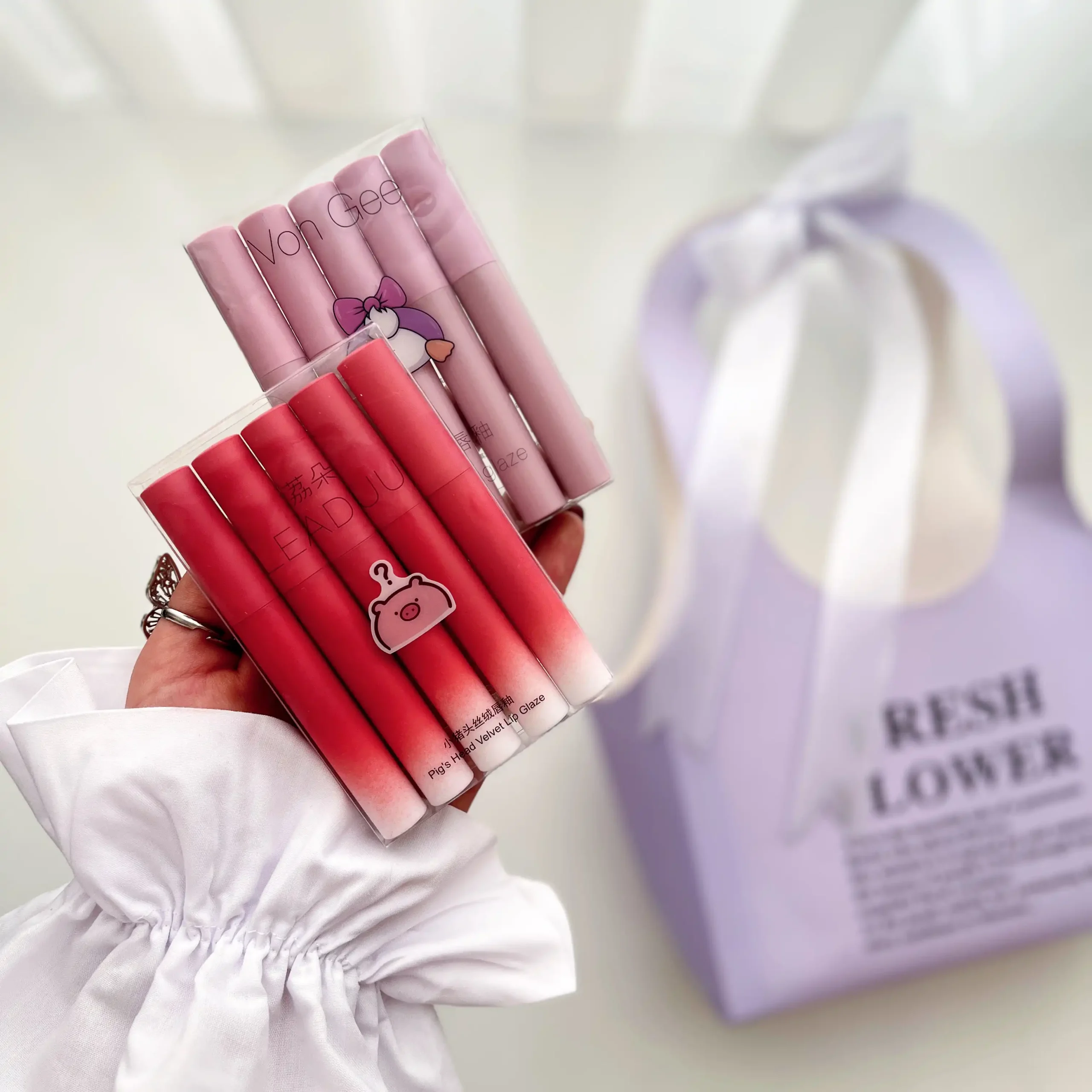 پک رژ لب ۵ تایی کره‌ای وون‌جی (Von Gee Velvet Lip Glaze) – فانتزی و آبرسان