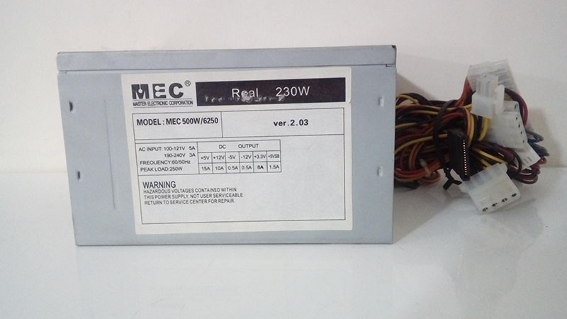 پاور استوک 24 پین mec 500 W/6250