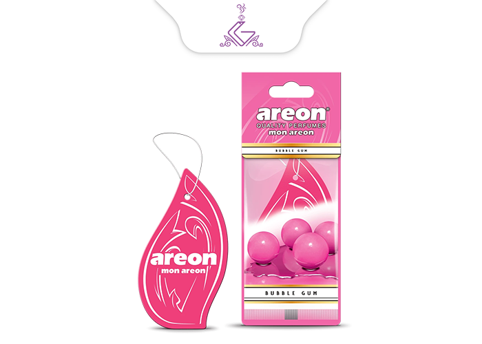 خوشبو کننده ماشینی آویز(کارتی) آدامس بادکنکی BUBBLE GUM برند آرئون AREON