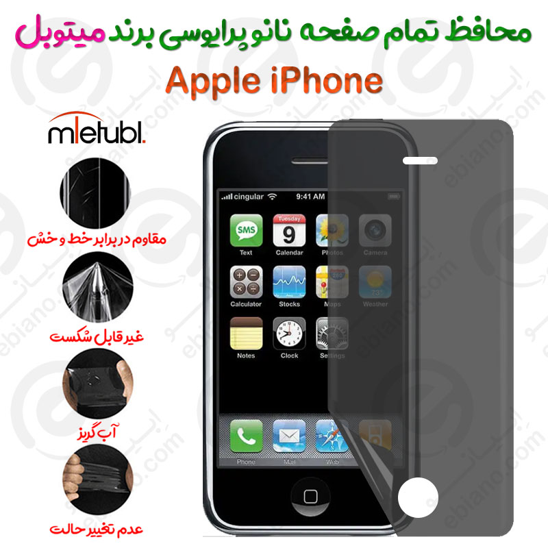 محافظ تمام صفحه نانو پرایوسی  اپل آیفون برند میتوبل