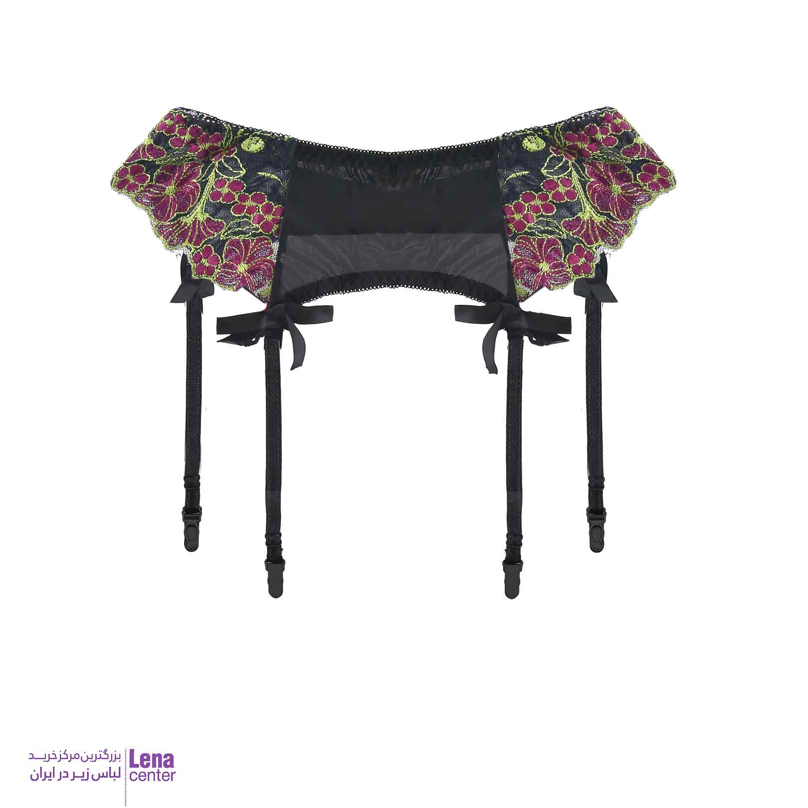 بندجوراب زنانه فانتزی گل برجسته