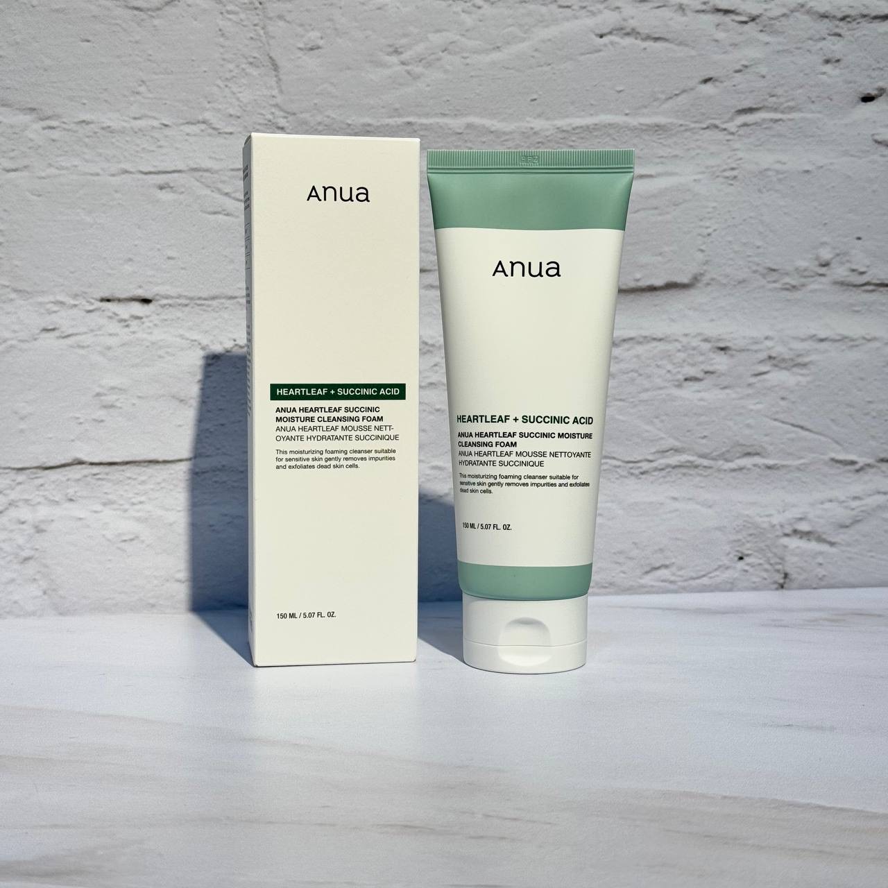 فوم شستشوی صورت سوکسینیک اسید مرطوب کننده و تسکین دهنده آنوا 100 میل Anua Heartleaf Succinic Moisture Cleansing Foam
