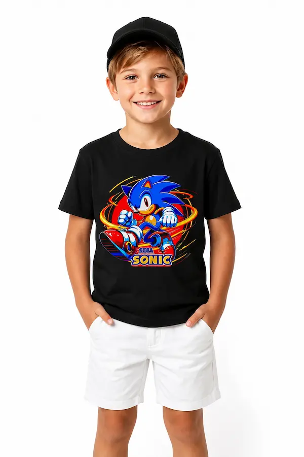 تیشرت بچگانه پسرانه Book OrBook مدل Sonic Sega