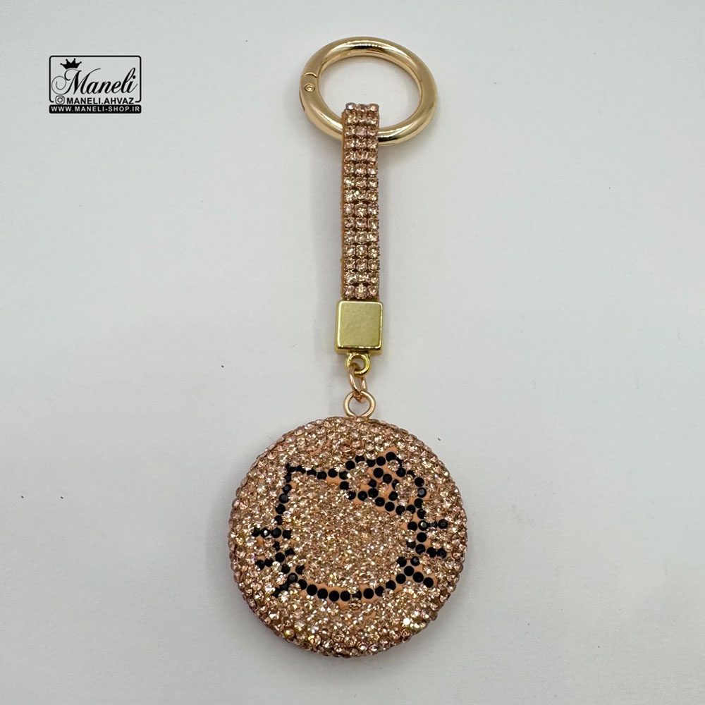 جاسوئیچی (سرکلیدی )طرح دایره کیتی و ایموجی - رزگلد