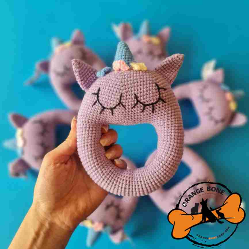 عروسک مخصوص سگ گربه مدل تک شاخ حلقه ای