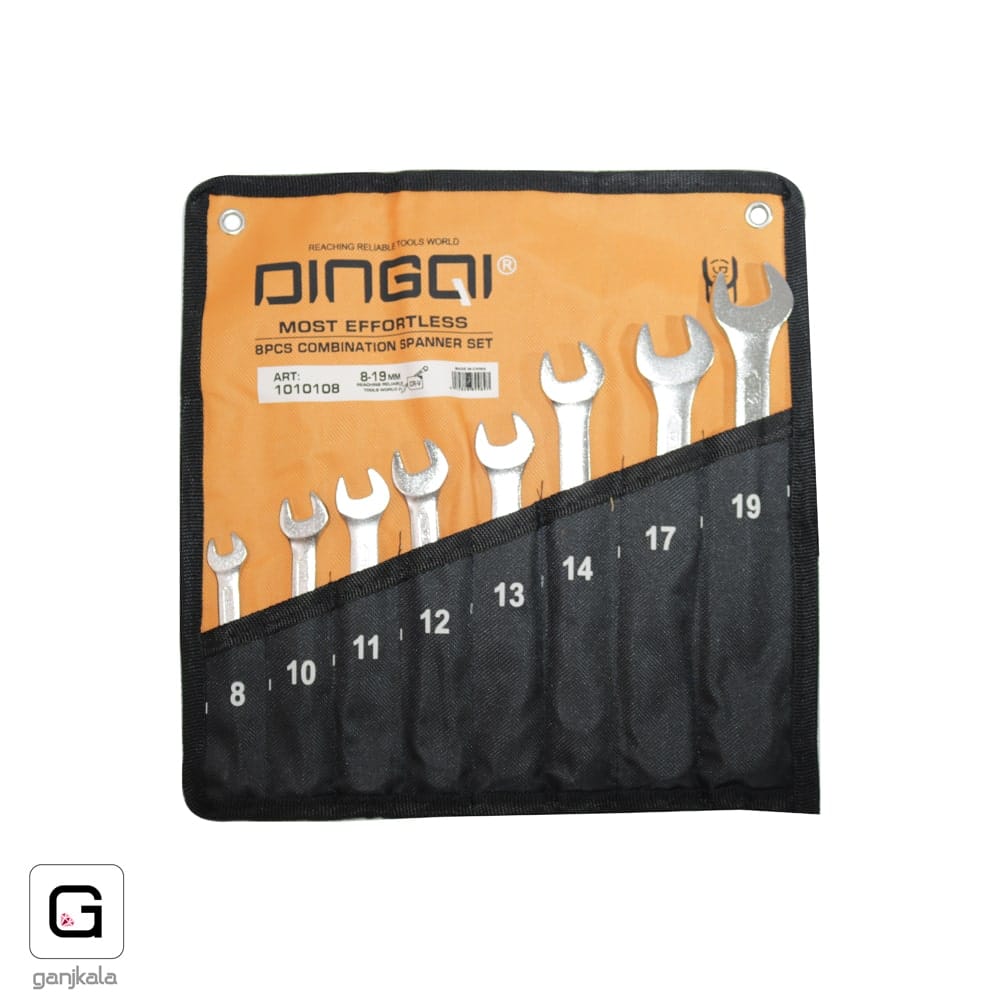 آچار یکسر رینگ 8 عددی دینگی DINGQI
