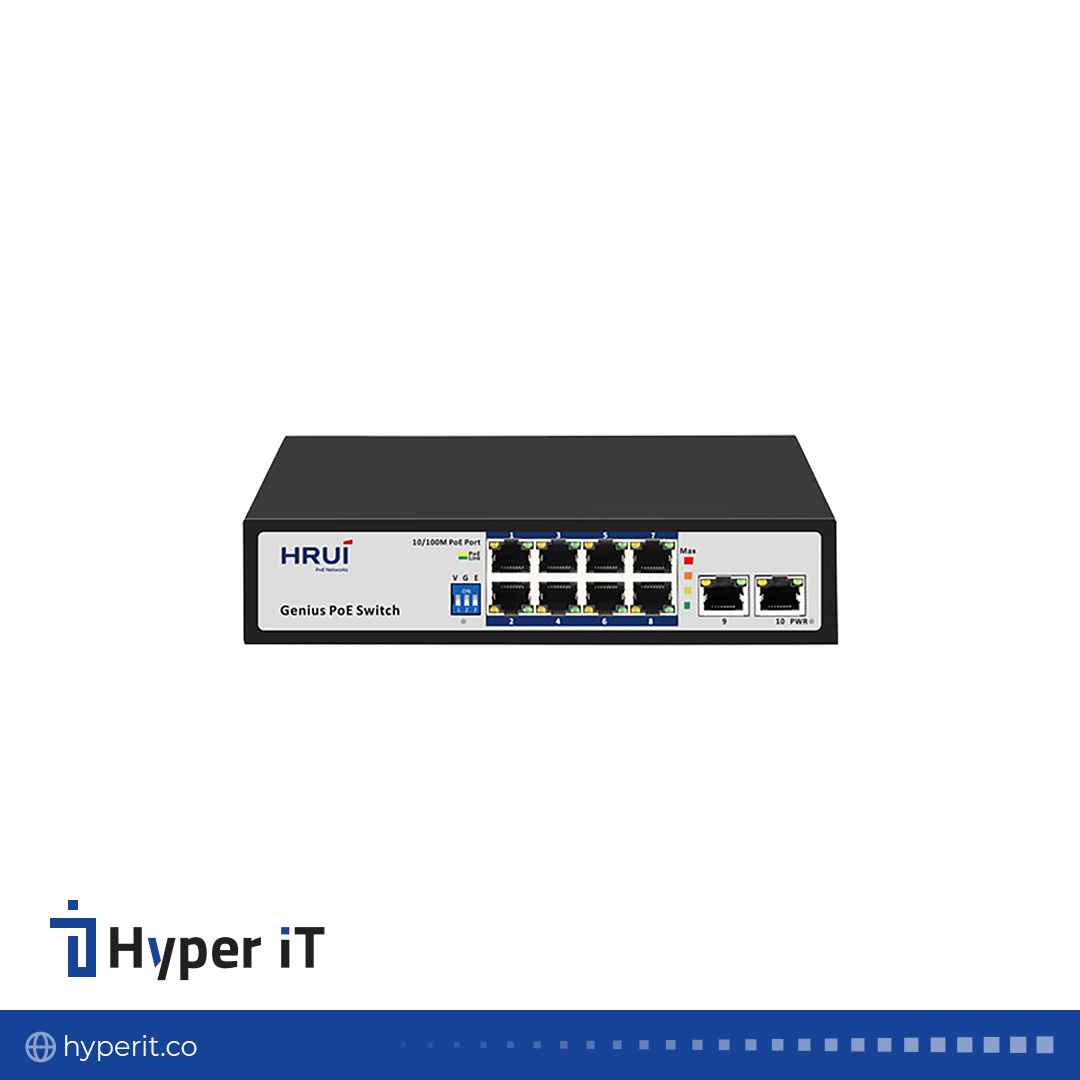 سوئیچ PoE HRUI مدل HR100-AF-82N