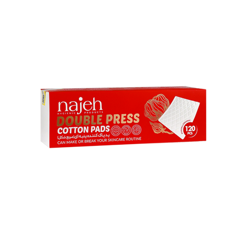 پد پاک کننده آرایش صورت ناژه مدل Double Press بسته 120 عددی