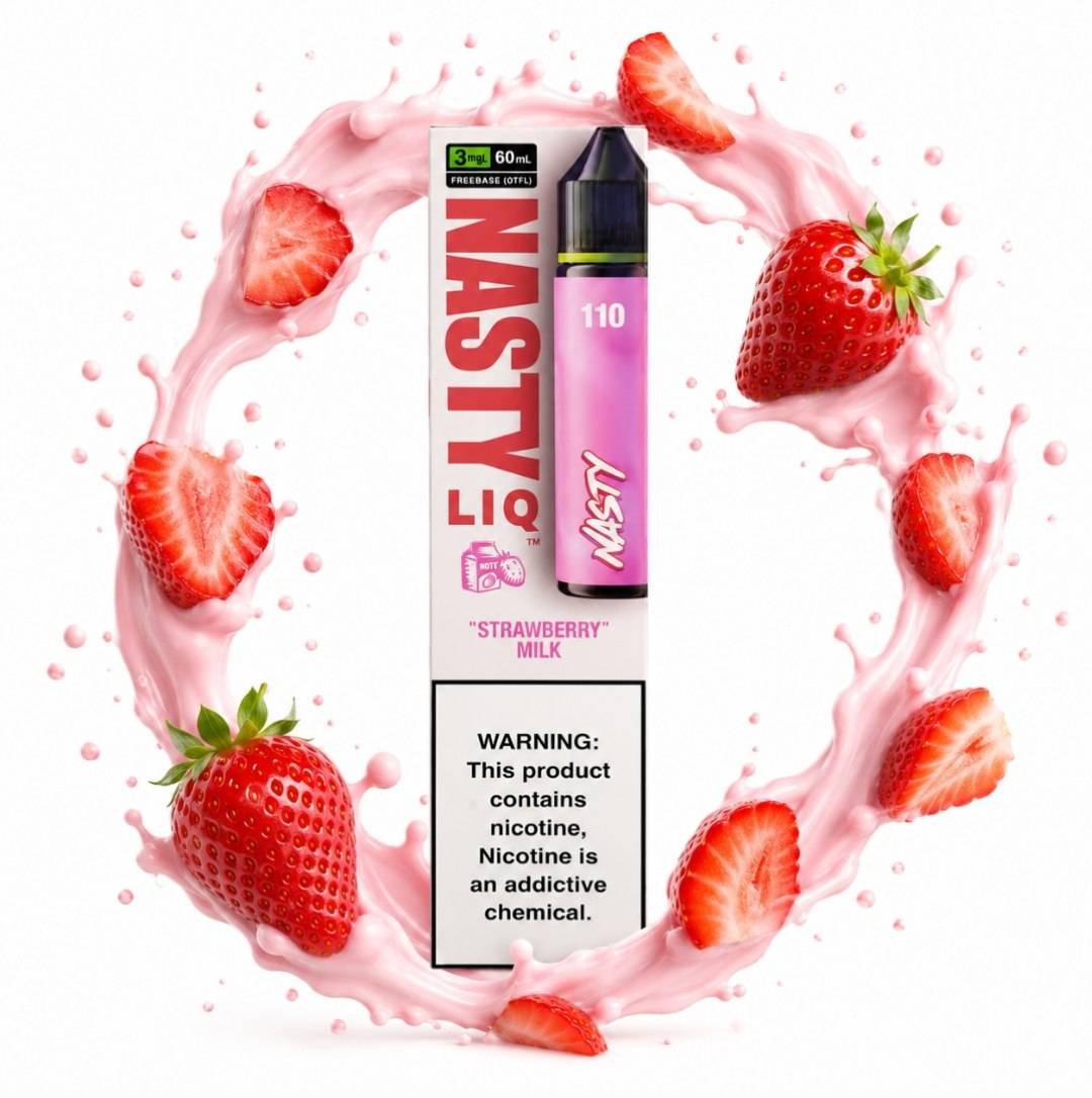جویس شیر توت فرنگی نستی juice strawberry milk nasty