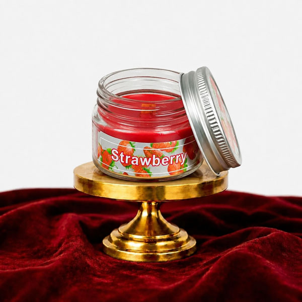 شمع جار عطری گرد توت فرنگی