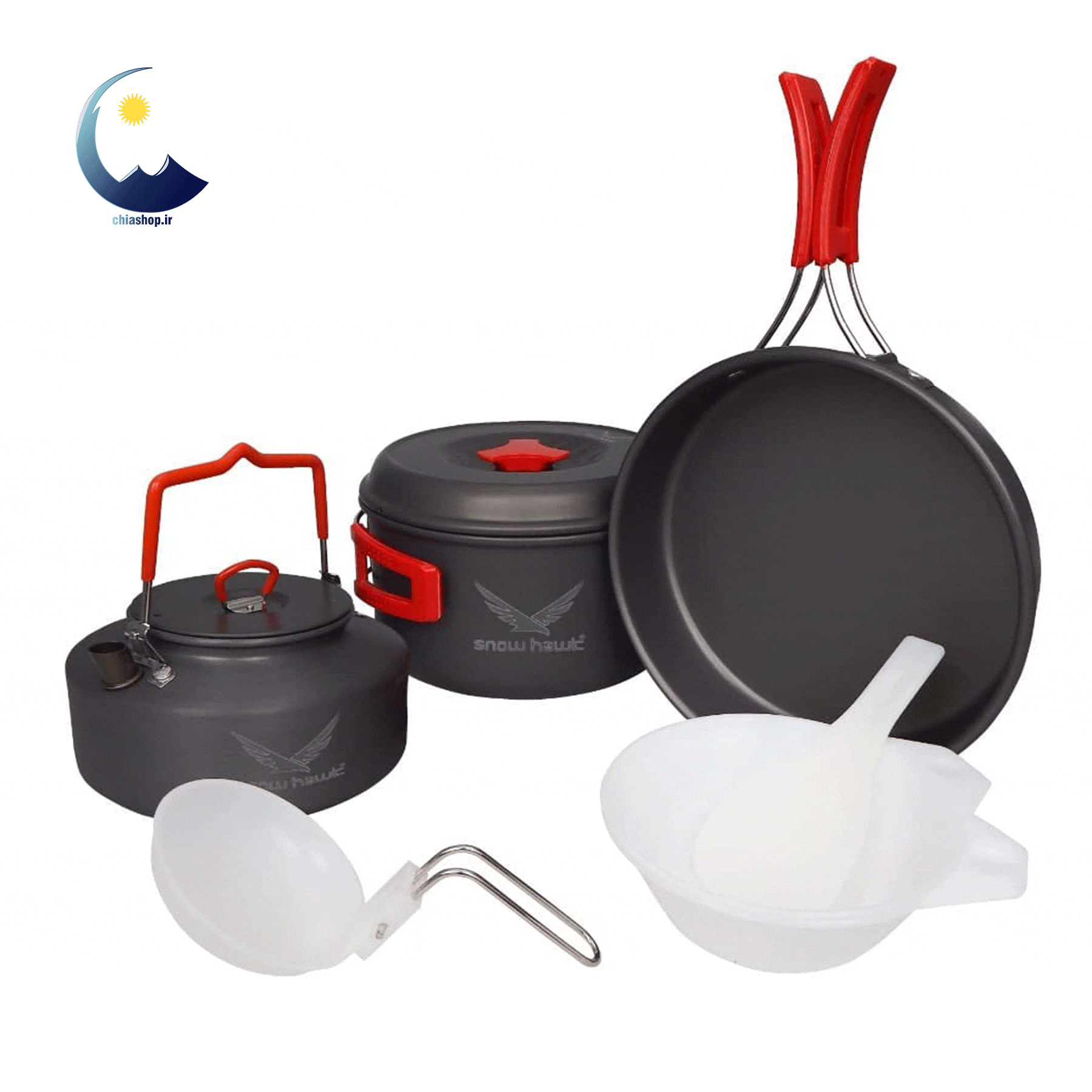 ست ظروف سفری اسنوهاوک درب فلزی مدل SnowHawk SN-D55A