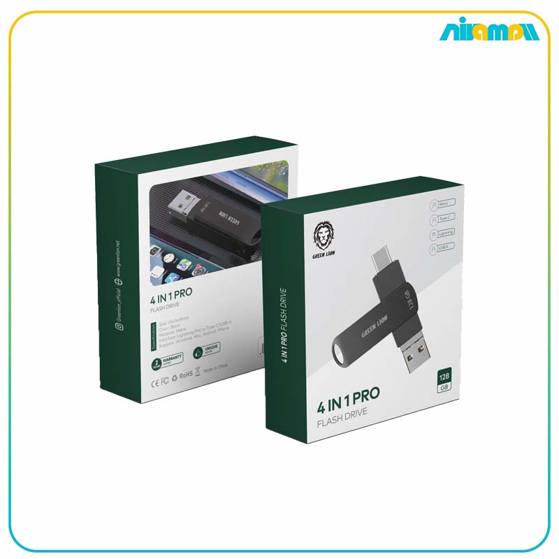 فلش چندکاره گرین لاین مدل 4 In 1 Pro Flash Drive ظرفیت 128 گیگابایت