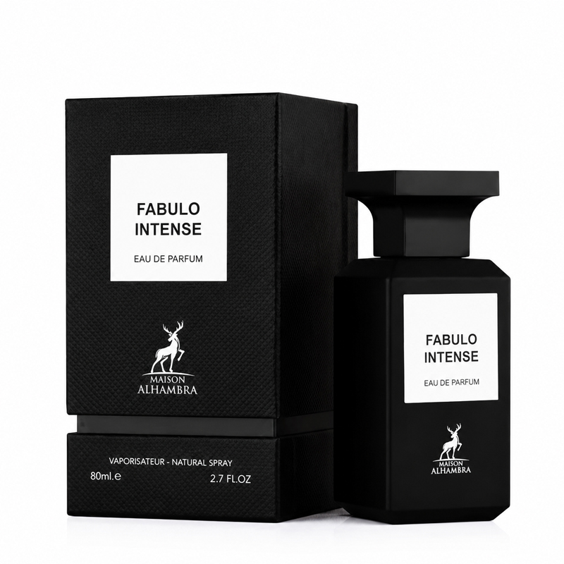 ادوپرفیوم مردانه الحمبرا مدل فبیولو اینتنس (Fabulo Intense) حجم ۸۰ میل