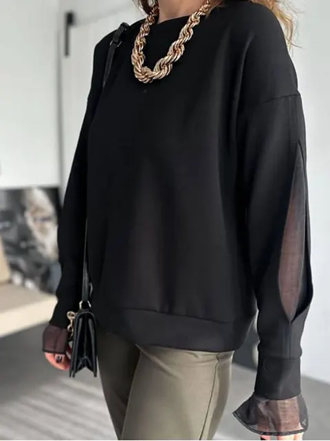 بلوز یکسره با سر آستین اورگاندی