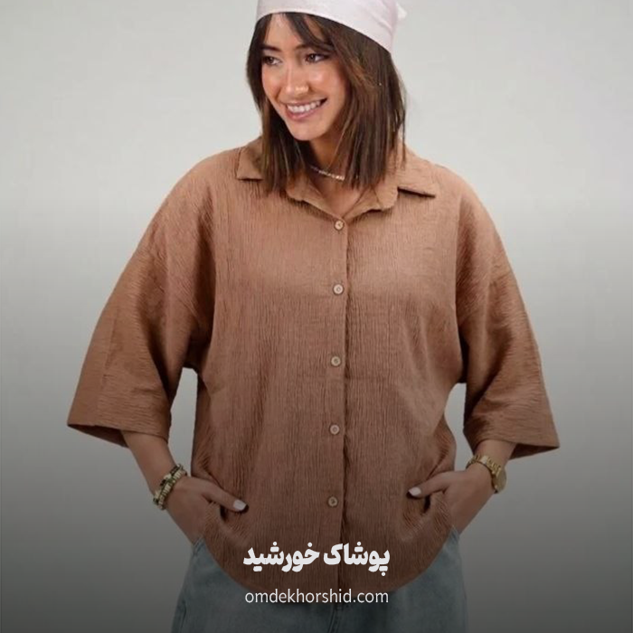 شومیز باکسی جلو دکمه