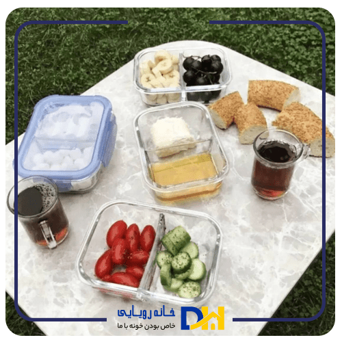 ظرف نگهدارنده دوقسمتی پاشاباغچه