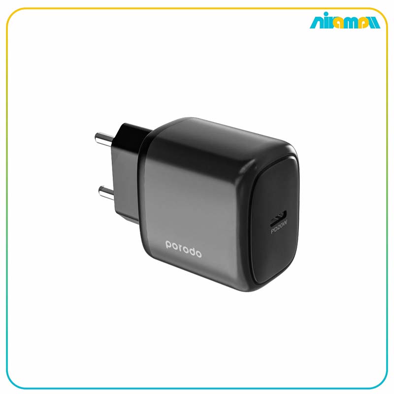 شارژر دیواری 20 وات پرودو مدل USB C Charger EU به همراه کابل C-C به طول 1.2M