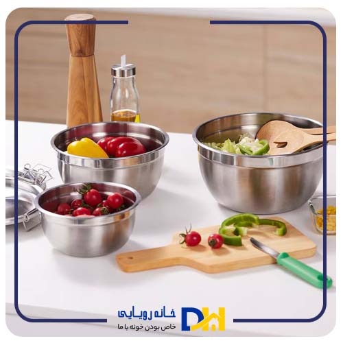 سرویس کاسه دربدار۳تایی استیل ایکیا CIKLID
