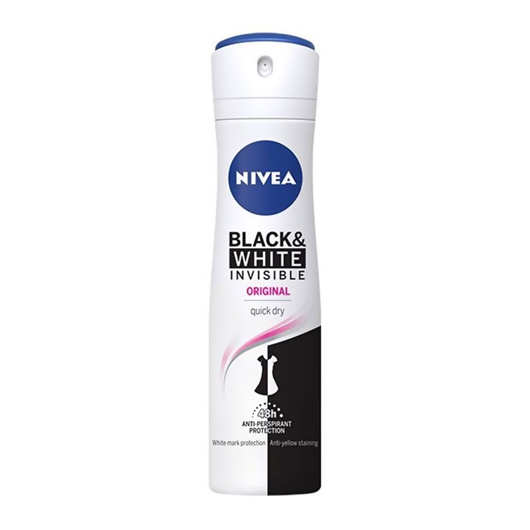 اسپری دئودرانت زنانه نیوآ Nivea مدل Invisible Black & White Original